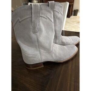 CUERO DESIGNED IN HOUSTON SZ 12 Men LEATHER GRAY SUEDE Cowboy